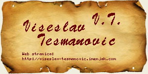 Višeslav Tešmanović vizit kartica